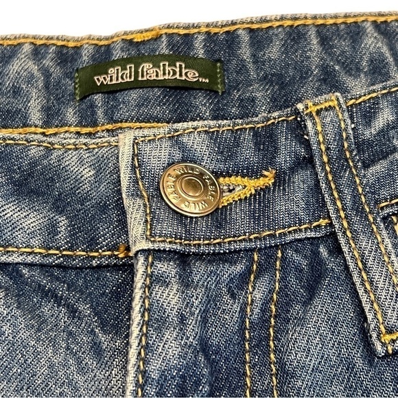 WILD FABLE Highest Rise Mom Shorts, HAPPY Stitched on Back Pocket, Boho Festival - Picture 5 of 13